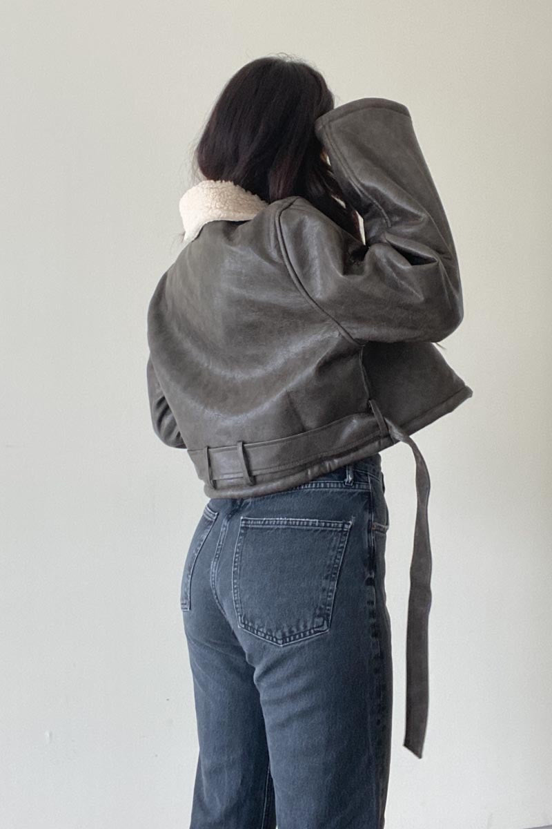 feels like fall sherpa jacket