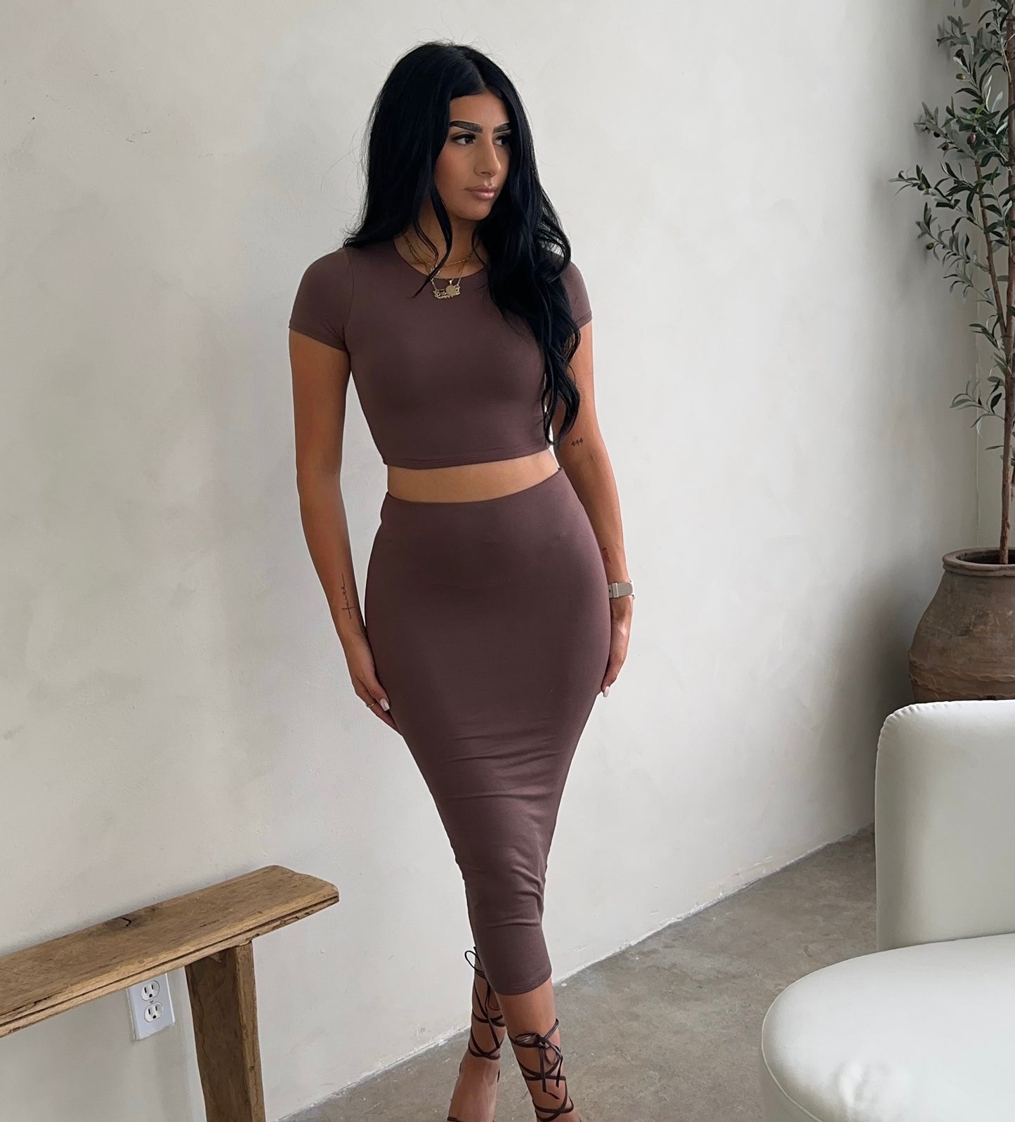 it girl skirt | chocolate