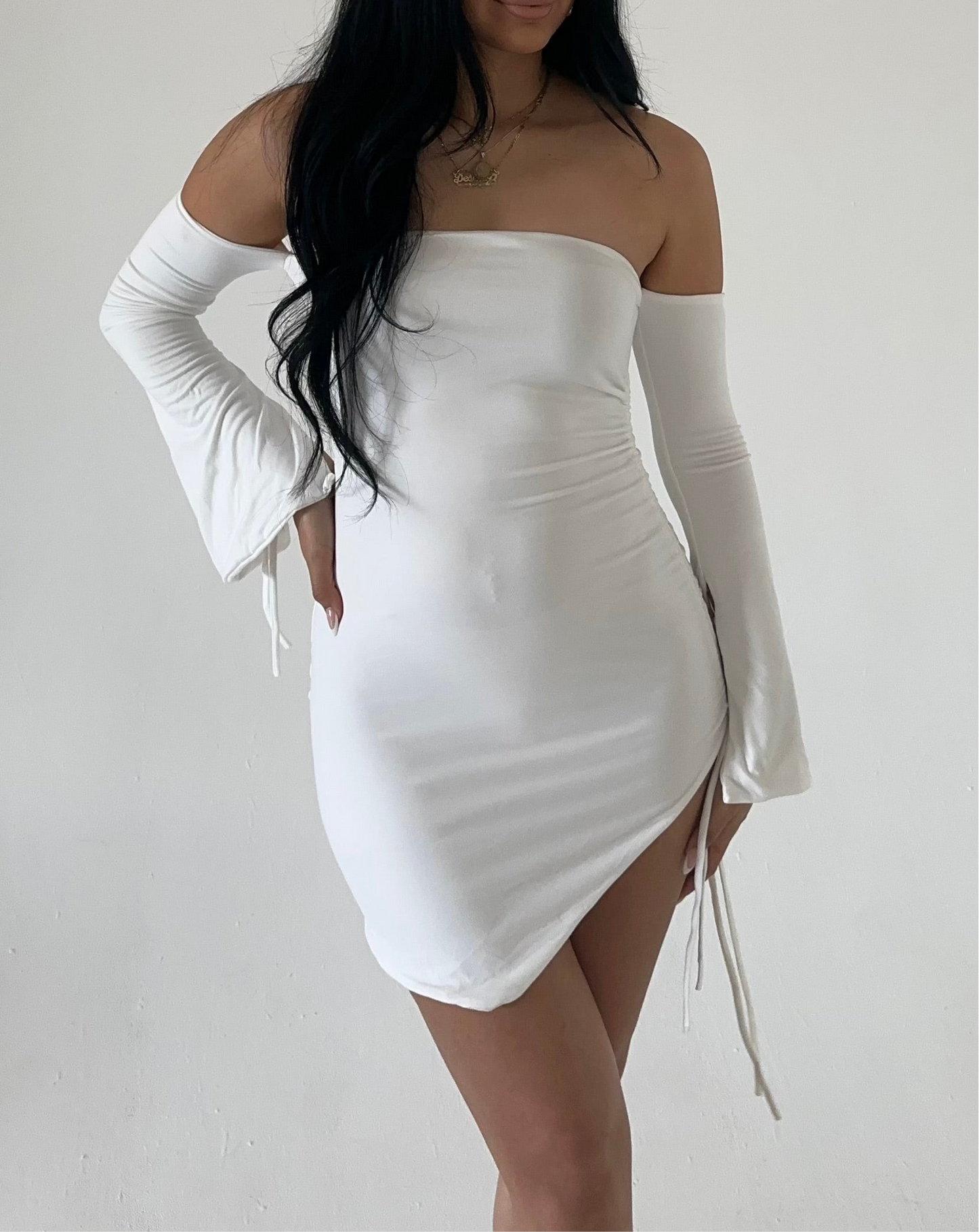 BLOSSOM OFF THE SHOULDER DRESS