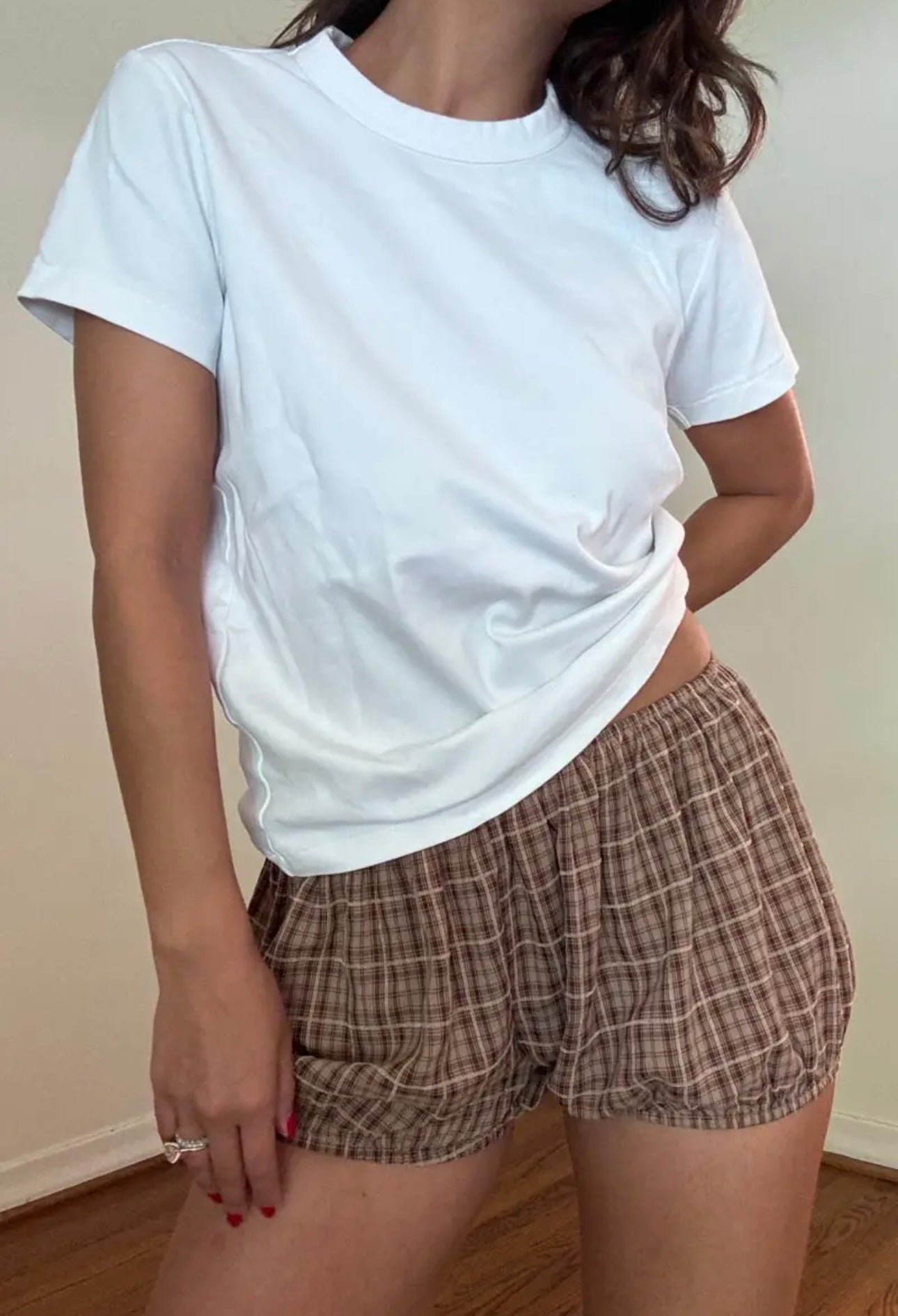 COFFEE RUN PLAID BLOOMERS