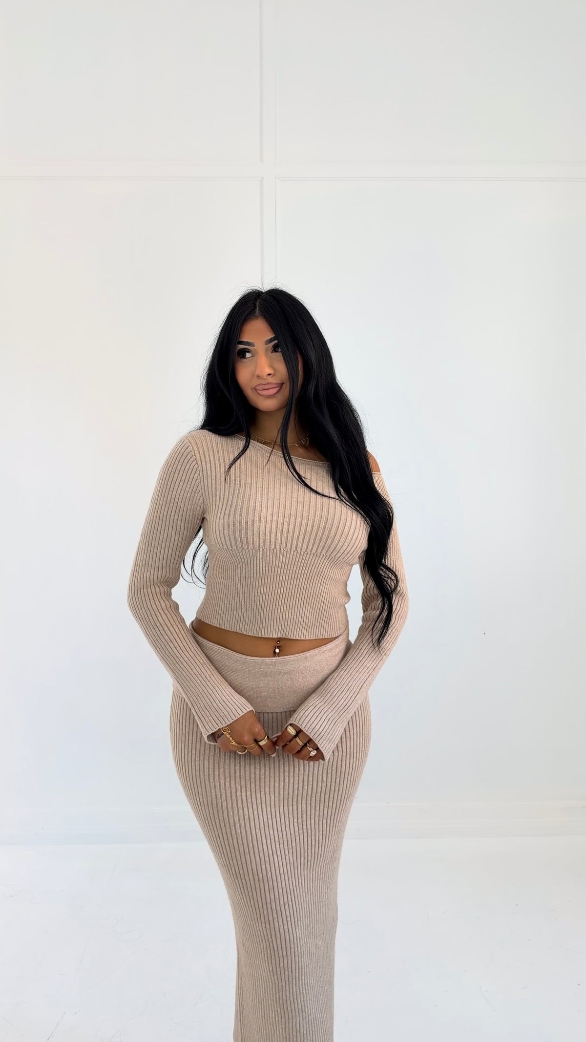 FALL IN LOVE KNIT SET | OATMEAL