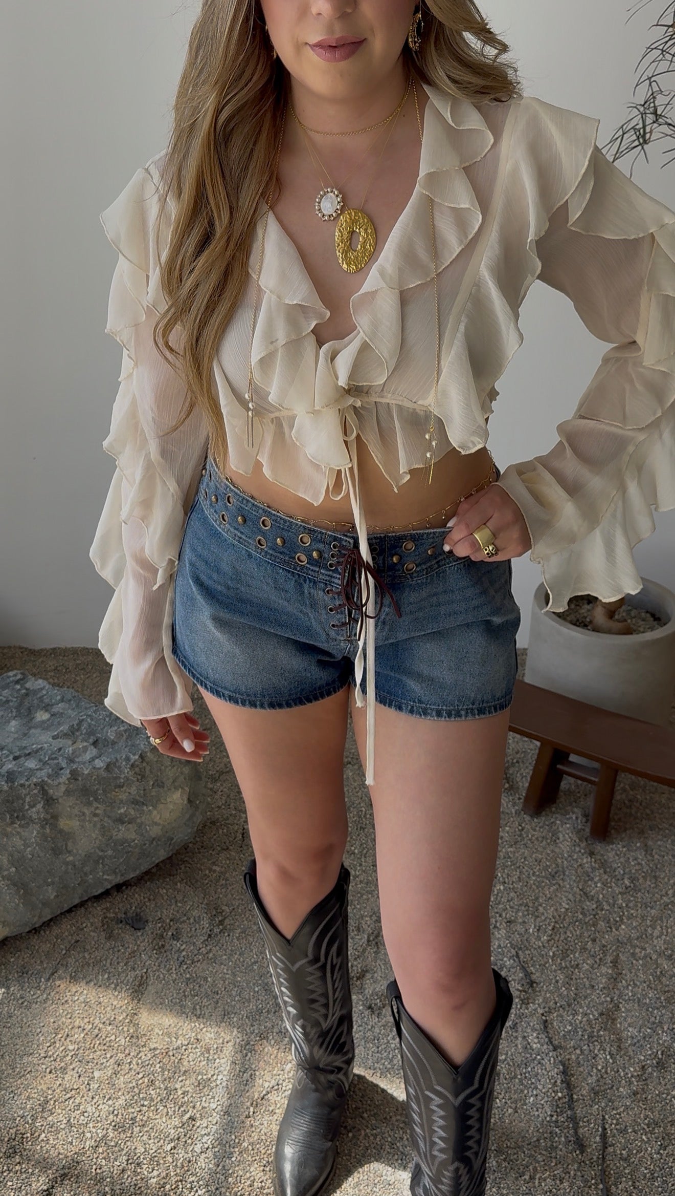 ZYRA DENIM SHORTS