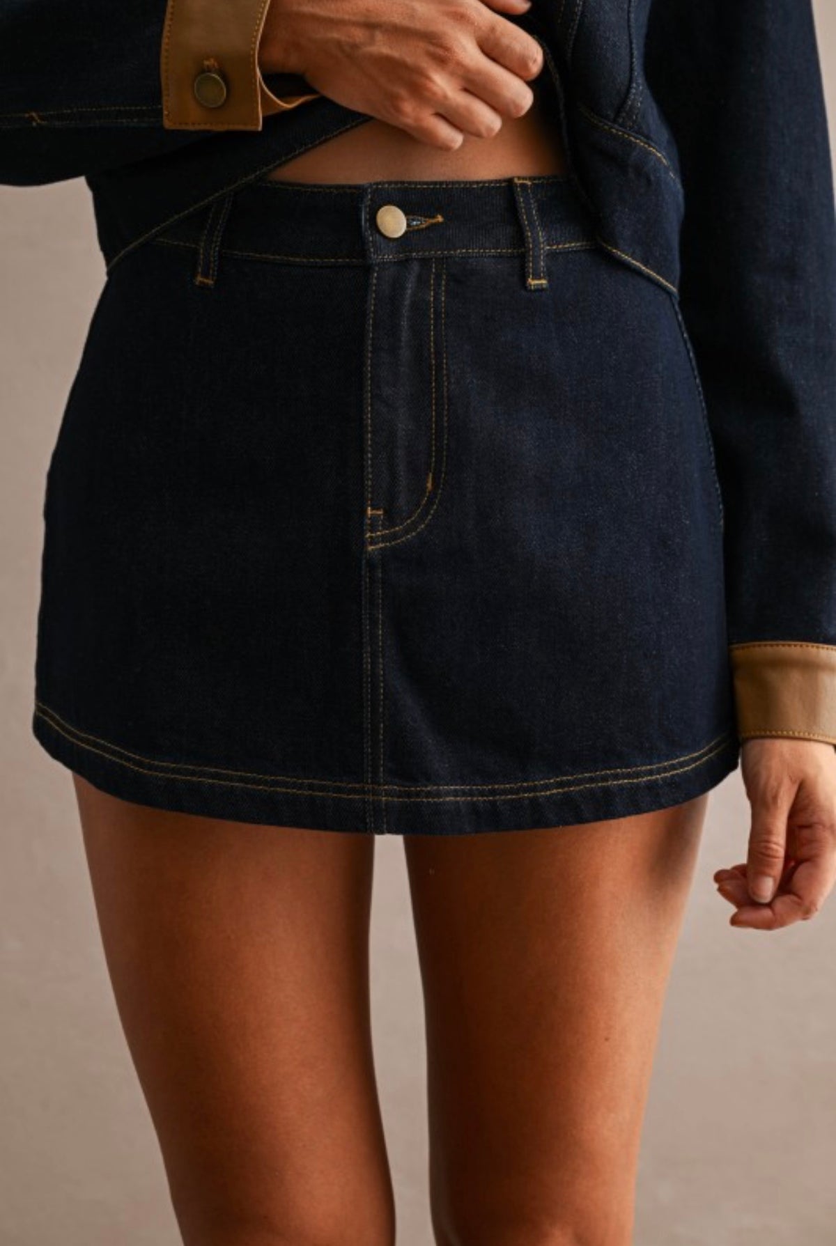 COFFEE DATE DENIM SKORT SET