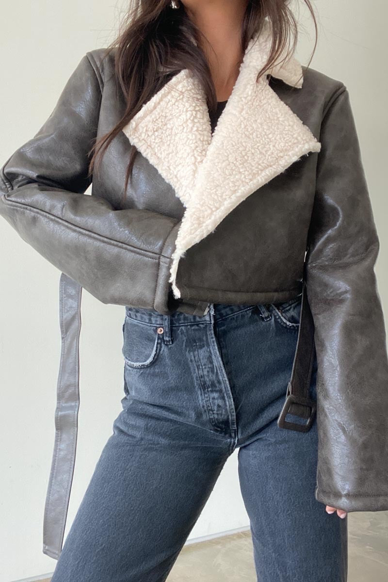 feels like fall sherpa jacket