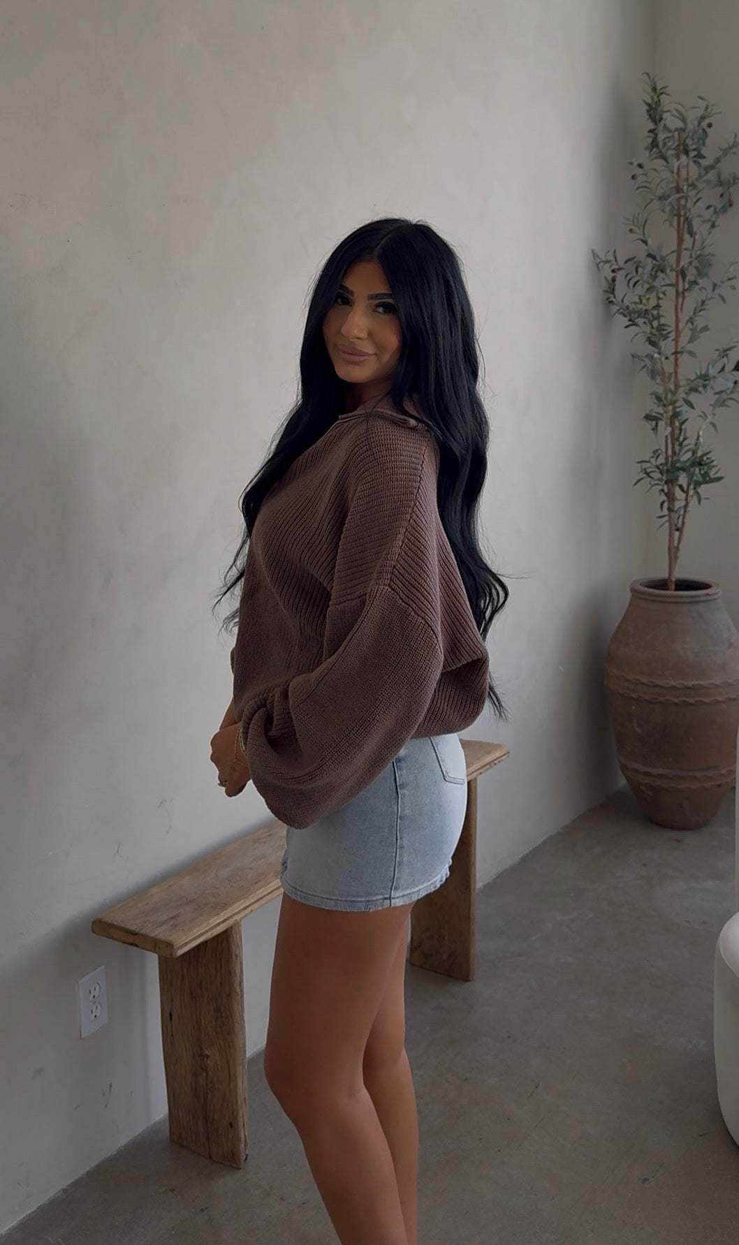 COZY GIRL OVERSIZED KNIT SWEATER