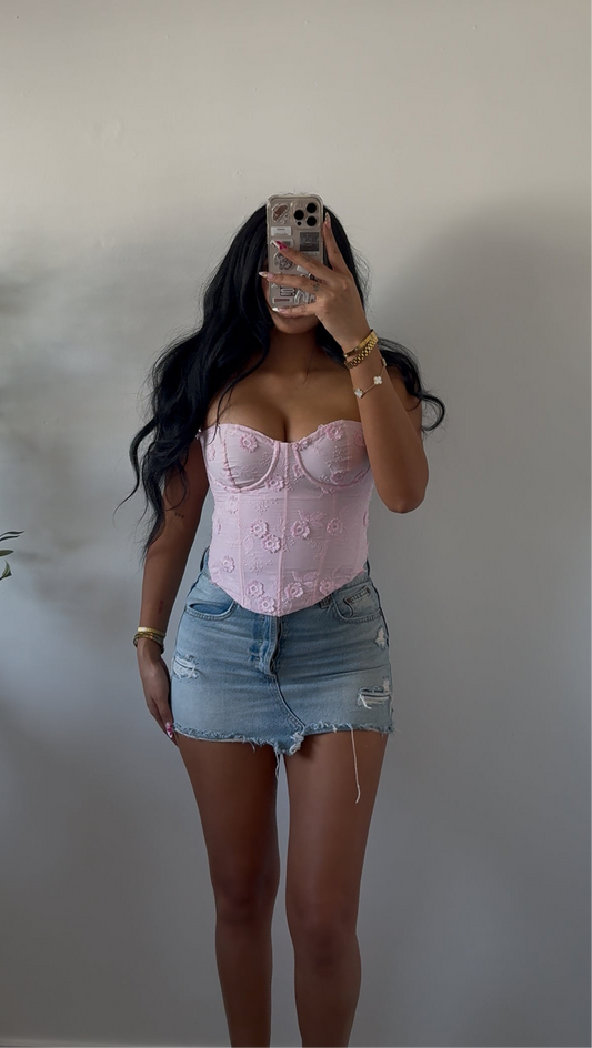 ETERNAL BLOOM CORSET — BLUSH