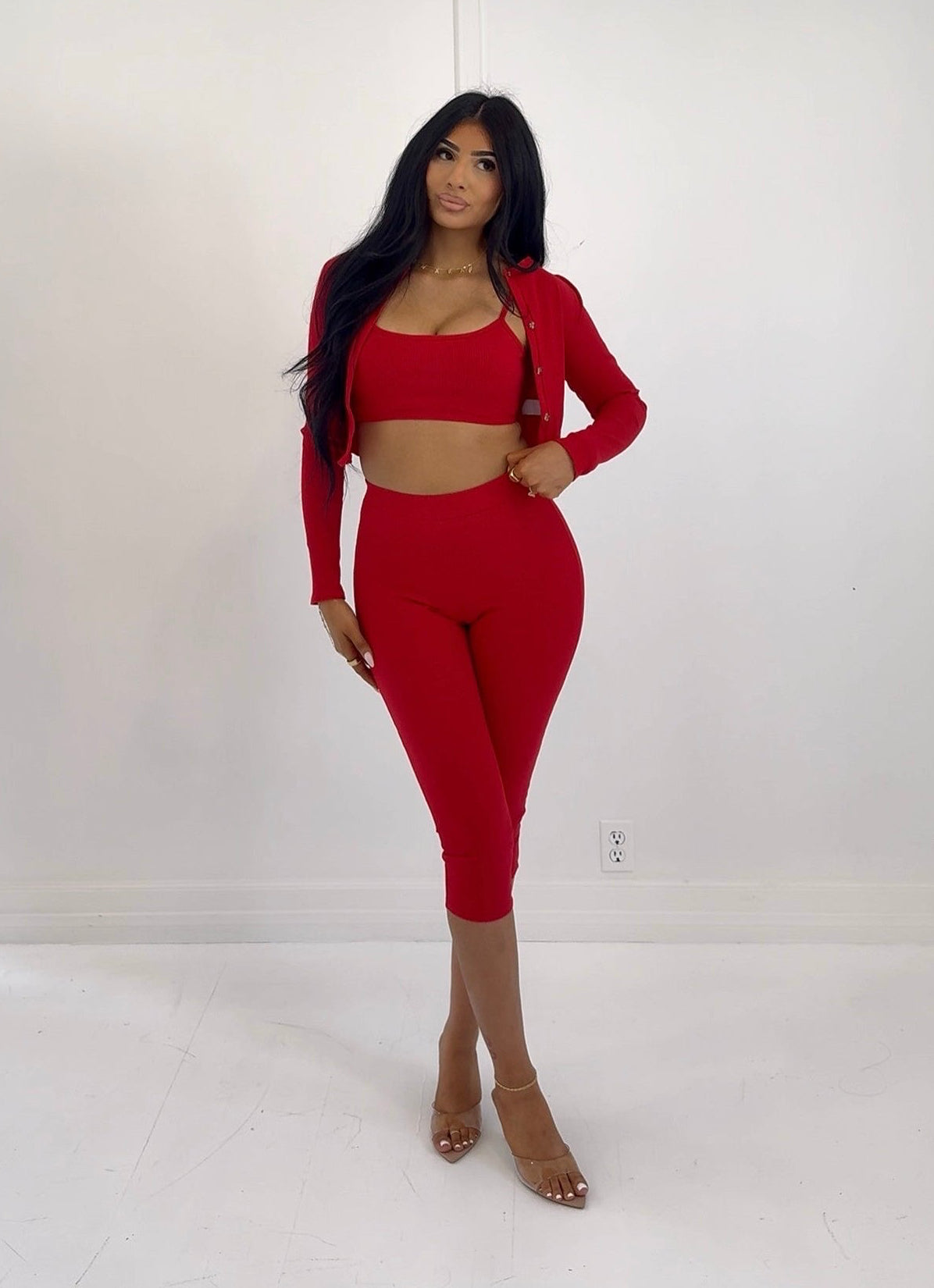 DAY OFF 3 PIECE CAPRI SET
