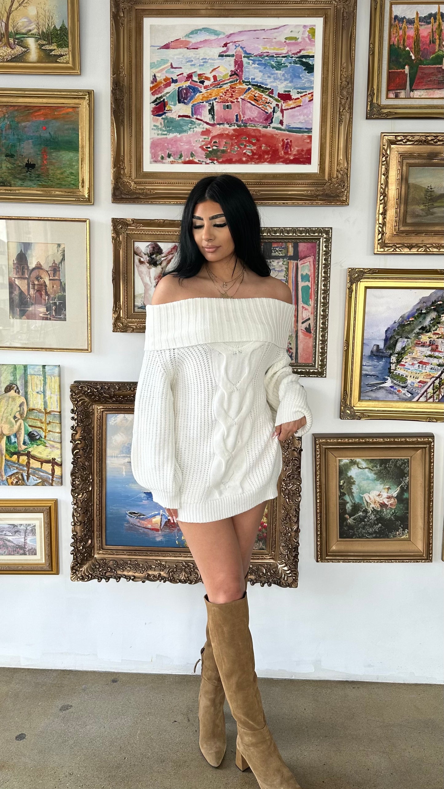 ANGEL KNIT SWEATER DRESS